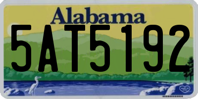 AL license plate 5AT5192