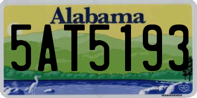 AL license plate 5AT5193
