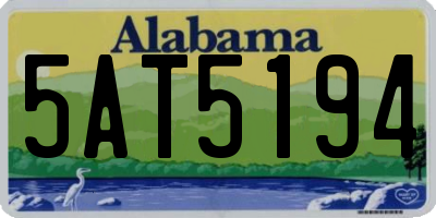 AL license plate 5AT5194