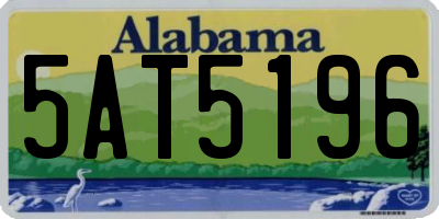 AL license plate 5AT5196