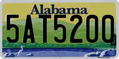 AL license plate 5AT5200