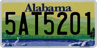 AL license plate 5AT5201
