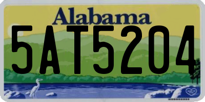 AL license plate 5AT5204