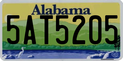AL license plate 5AT5205