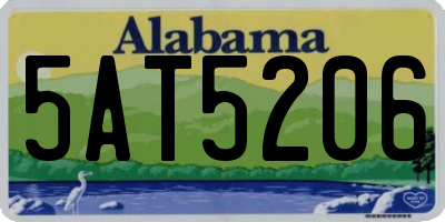 AL license plate 5AT5206