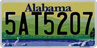 AL license plate 5AT5207