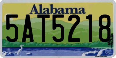 AL license plate 5AT5218