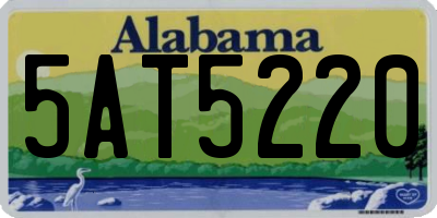 AL license plate 5AT5220