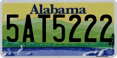 AL license plate 5AT5222