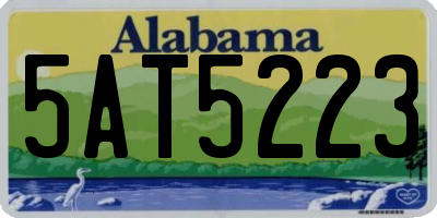 AL license plate 5AT5223