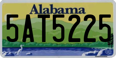AL license plate 5AT5225