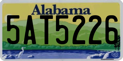 AL license plate 5AT5226
