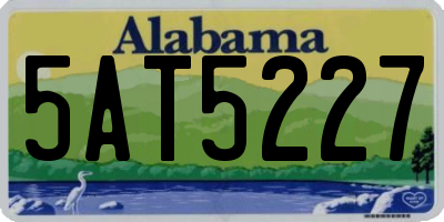 AL license plate 5AT5227