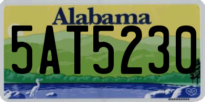 AL license plate 5AT5230