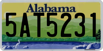 AL license plate 5AT5231