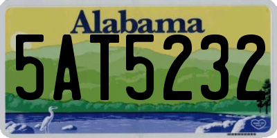 AL license plate 5AT5232