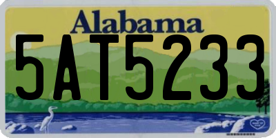 AL license plate 5AT5233