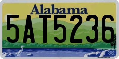 AL license plate 5AT5236