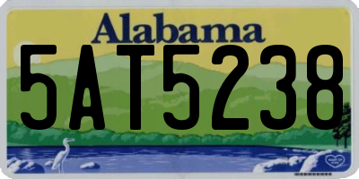 AL license plate 5AT5238