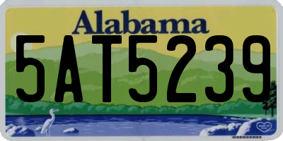 AL license plate 5AT5239