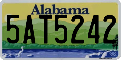 AL license plate 5AT5242