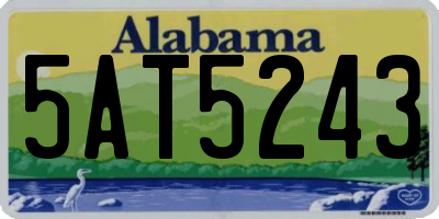 AL license plate 5AT5243