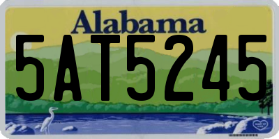AL license plate 5AT5245