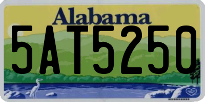 AL license plate 5AT5250