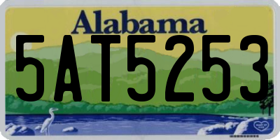AL license plate 5AT5253