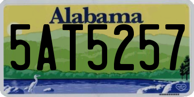 AL license plate 5AT5257