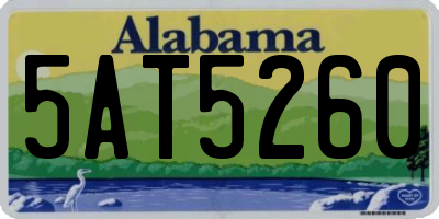 AL license plate 5AT5260