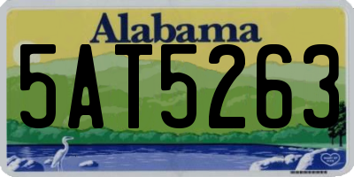 AL license plate 5AT5263