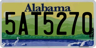 AL license plate 5AT5270