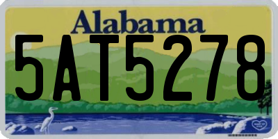 AL license plate 5AT5278