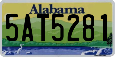 AL license plate 5AT5281