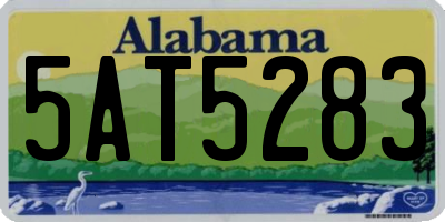 AL license plate 5AT5283