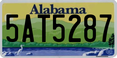 AL license plate 5AT5287