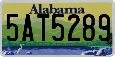 AL license plate 5AT5289