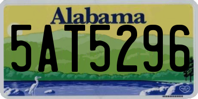 AL license plate 5AT5296
