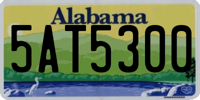 AL license plate 5AT5300