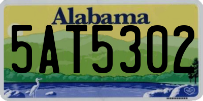 AL license plate 5AT5302