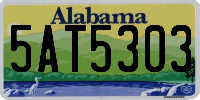 AL license plate 5AT5303
