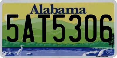 AL license plate 5AT5306