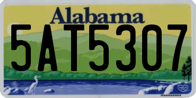 AL license plate 5AT5307