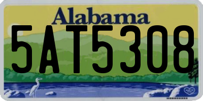 AL license plate 5AT5308