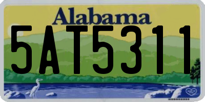 AL license plate 5AT5311