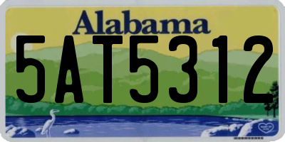 AL license plate 5AT5312