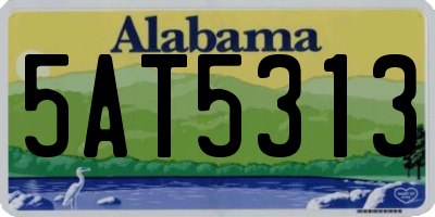 AL license plate 5AT5313