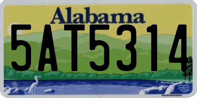 AL license plate 5AT5314