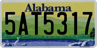 AL license plate 5AT5317